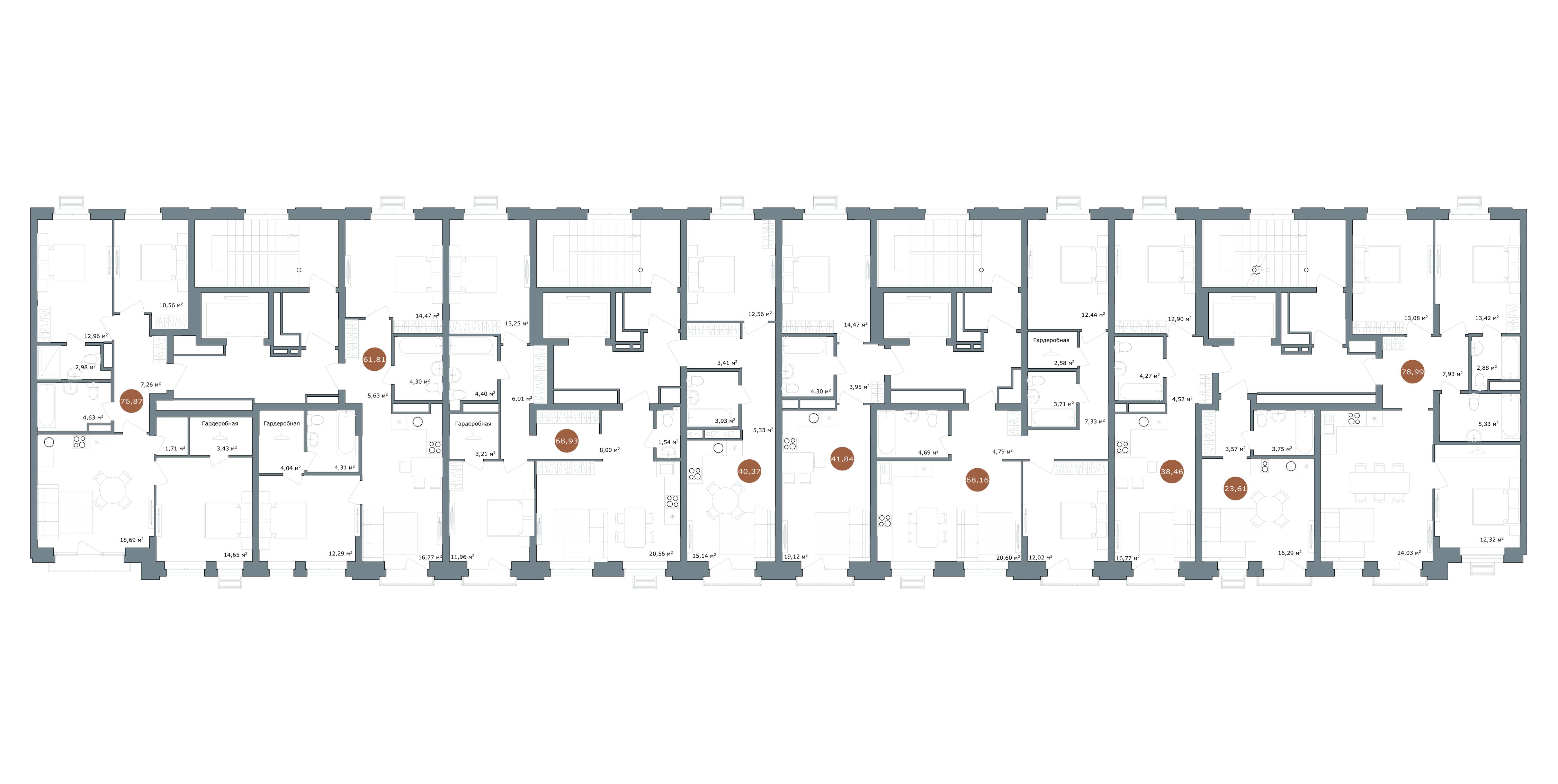 1-комнатная 40,37 м²